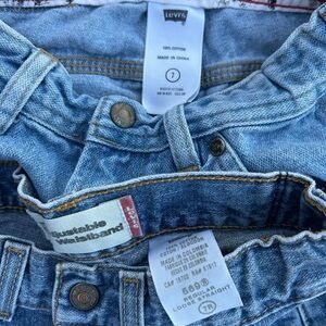 Levi's Boys Blue Denim Jeans Set of 2, Size 10 Slim, Mild Stains From Wear